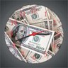 Relógio De Parede Dinheiro Dollar Finanças Decorar Interiores Salas - 2