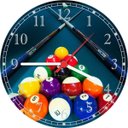 Ver imagem 1 de Relógio De Parede Sinuca Bilhar Sala De Jogos Quartz Decorar