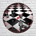 Ver imagem 4 de Relógio De Parede Xadrez Salas De Jogos Decorações Interiores