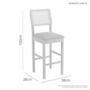 Ver imagem 3 de Kit Mesa e Cadeiras Simpatia Bistrô 4 Lugares Redonda MDF Amadeirado JCM Movelaria 72cm