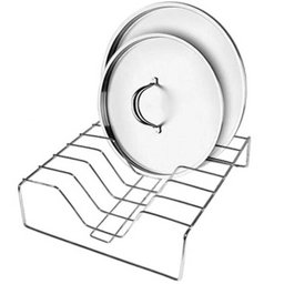 Porta 6 Tampas Panela Suporte para Guardar Tampas de Panelas Cromado - 1 Porta 6 Tampas Panela Suporte para Guardar Tampas de Panelas Cromado - 1