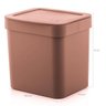 Kit Pia Cozinha Escorredor Pratos Lixeira 2,5L Porta Detergente Terracota - 7