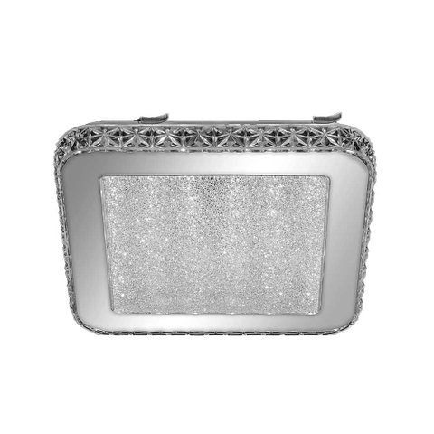Plafon Cristal Transparente Espelhado 28cm Led 12w 6000k