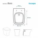 Ver imagem 5 de Assento Sanitário Poliester Boss Gris (Cinza Fosco) para vaso Incepa