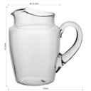 Ver imagem 2 de Crisa Orinoco Jarra 17x17x11cm 1,1l Vidro Transp