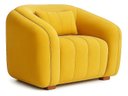 Ver imagem 3 de Poltrona Lilian Luxo Recepção Escritório Suede Bege:amarelo/liso