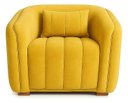 Ver imagem 2 de Poltrona Lilian Luxo Recepção Escritório Suede Bege:amarelo/liso