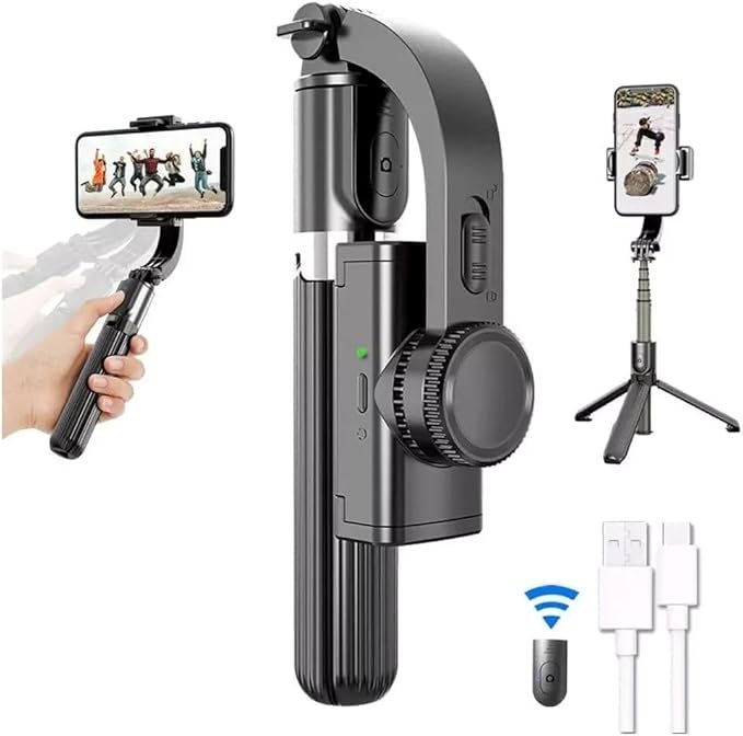 Gimbal Estabilizador Automático para Celular - Suporte 360º, Gravação Estável, Controle Inteligente - 1