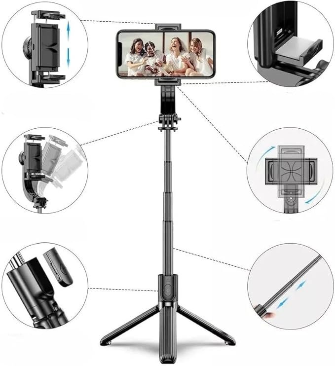 Gimbal Estabilizador Automático para Celular - Suporte 360º, Gravação Estável, Controle Inteligente - 3