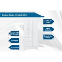 Ver imagem 3 de Guarda Roupa Solteiro 3 Portas e 2 Gavetas Wind Amêndola/off White - Demóbile