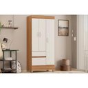 Ver imagem 1 de Guarda Roupa Solteiro 3 Portas e 2 Gavetas Wind Amêndola/off White - Demóbile