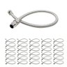 Engate Rabicho 1/2 Polegada 60cm Kit 36 uni Aço Inox Trançado Macho Femea Flexivel Aquecedor Manguei - 1