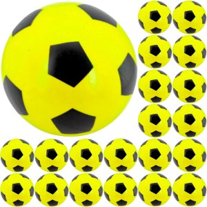 Kit 36x Bola de Vinil Pingo Dente de Leite Futebol - Amarelo