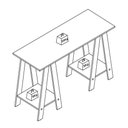 Ver imagem 5 de Mesa Escrivaninha Cavalete B61 135 Cm Mell Preto Novam