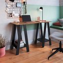 Ver imagem 7 de Mesa Escrivaninha Cavalete B61 135 Cm Mell Preto Novam