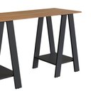 Ver imagem 2 de Mesa Escrivaninha Cavalete B61 135 Cm Mell Preto Novam