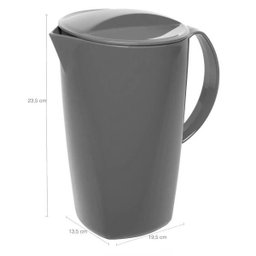 Conjunto Jarra 2 Litros E Copos 260 ml Suco Para Servir Luna Chumbo - 3