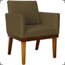 Ver imagem 2 de Kit 2 Poltronas Decorativa para Sala Recepção Consultório Escritório Base em Madeira Divine