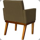 Ver imagem 4 de Kit 2 Poltronas Decorativa para Sala Recepção Consultório Escritório Base em Madeira Divine