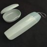 Saboneteira Bolsa Mala Viagem Estojo Porta Escovas Creme Dental Verde Menta - 9