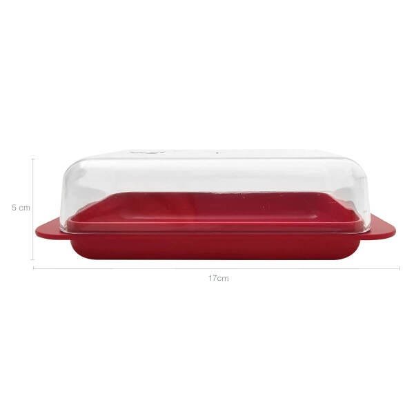 Conjunto Porta Frios Mantegueira Porta Queijo Minas E Açucareiro Vermelho - 3