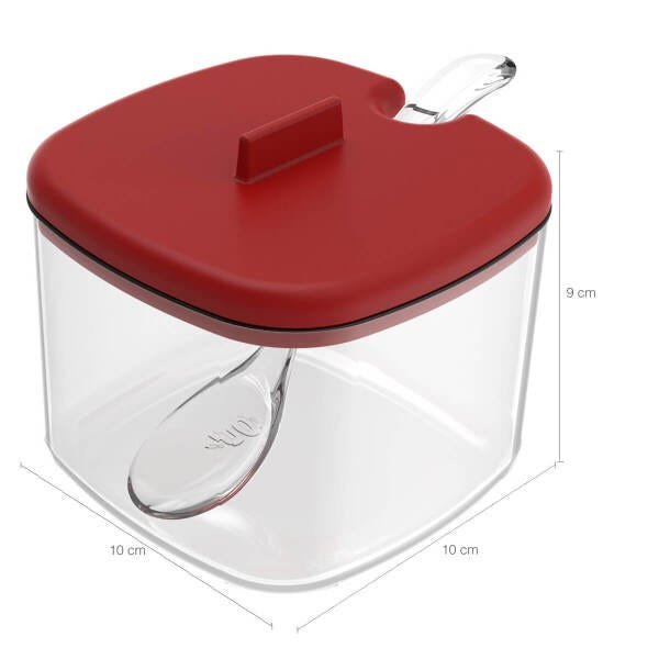 Conjunto Porta Frios Mantegueira Porta Queijo Minas E Açucareiro Vermelho - 4