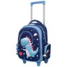 Mochila Infantil De Rodinha Escolar Menino Dinossauro Astronauta AstroDino Carrinho Pequena Costas - - 4