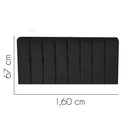 Ver imagem 2 de Painel Estofada Kiara 160cm Queen Size para Cama Box Quarto Corino Preto - Ahazzo Móveis