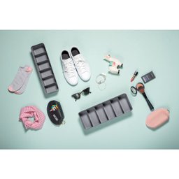 Kit 4 Colmeias Organizadoras Organizador de Gaveta Logic Chumbo - 5