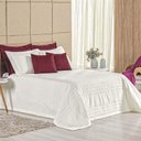 Ver imagem 1 de Kit Cobre Leito Colcha Dobby King 3 Peças Matelado 180 Fios - Marfim