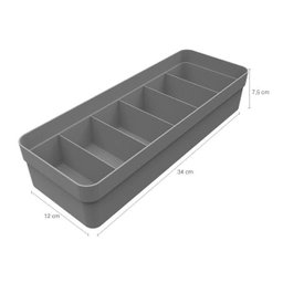 Organizador para Gavetas Colmeia Organizadora Logic Grande Chumbo - 4