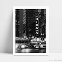 Ver imagem 2 de Quadro Decorativo Monumento Cidade Chicago em Moldura Caixa Tacolado Moldura Caixa Alta 4,5cm Branca