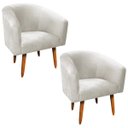 Ver imagem 1 de Kit 2 Poltronas Stella Peach Bege- D'Rossi