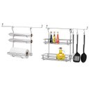 Ver imagem 2 de KIT UTENSILIOS CROMADO PARA PAREDE DE COZINHA