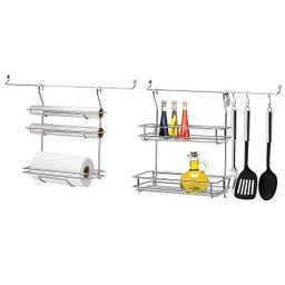 KIT UTENSILIOS CROMADO PARA PAREDE DE COZINHA - 2