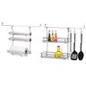 KIT UTENSILIOS CROMADO PARA PAREDE DE COZINHA - 2