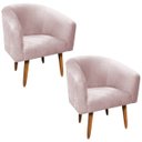 Ver imagem 1 de Kit 2 Poltronas Stella Peach Rose - D'Rossi