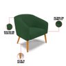 Kit 2 Poltronas Stella Peach Verde Esmeralda - D'rossi - 7
