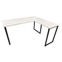 Ver imagem 3 de Mesa de Escritório em L Madeira 150x128 Reforçado Amantea/preto