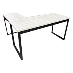 Mesa de Escritório em L Madeira 150x128 Reforçado Amantea/preto - 1