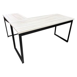 Mesa de Escritório em L Madeira 150x128 Reforçado Amantea/preto