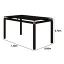 Ver imagem 5 de Conjunto de Mesa Malva Vidro Preto de 140 Cm com 6 Cadeiras 118 Preto Artefamol