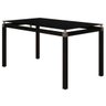 Conjunto de Mesa Malva Vidro Preto de 140 Cm com 6 Cadeiras 118 Preto Artefamol - 4