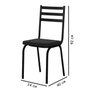 Conjunto de Mesa Malva 75cm Vidro Preto e 4 Cadeiras 118 Preto Artefamol - 6