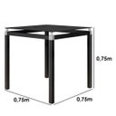 Ver imagem 5 de Conjunto de Mesa Malva 75cm Vidro Preto e 4 Cadeiras 118 Preto Artefamol