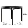Conjunto de Mesa Malva 75cm Vidro Preto e 4 Cadeiras 118 Preto Artefamol - 5