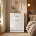 Ver imagem 4 de Cômoda Astral 4 Gavetas Branco Demóbile