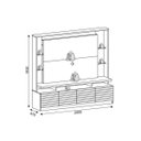 Ver imagem 4 de Home Theater Italian DJ Moveis para TV ate 60 Pol Off White Rustico Malbec
