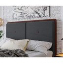 Ver imagem 2 de Cabeceira Estofada Queen 160 Cm Coral Corino Preto