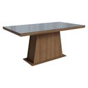 Ver imagem 1 de Mesa de Jantar Retangular Tampo com Moldura e Vidro Sobreposto Rustic/Cinza 5364 Madesa